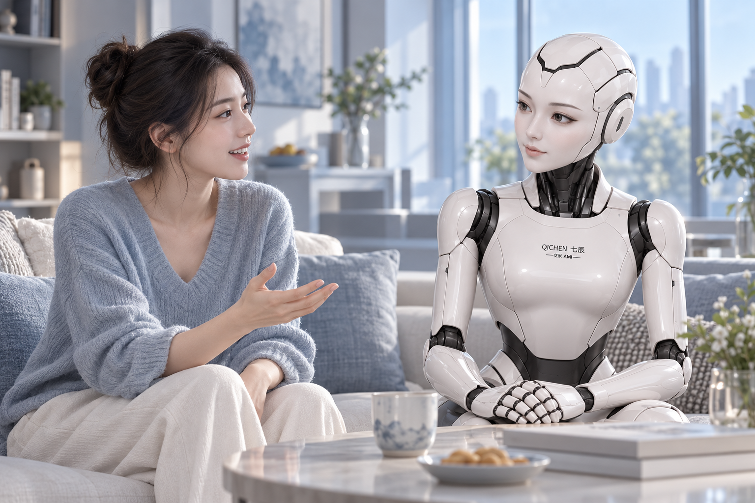 Everyday conversation · Ami AI concept scene